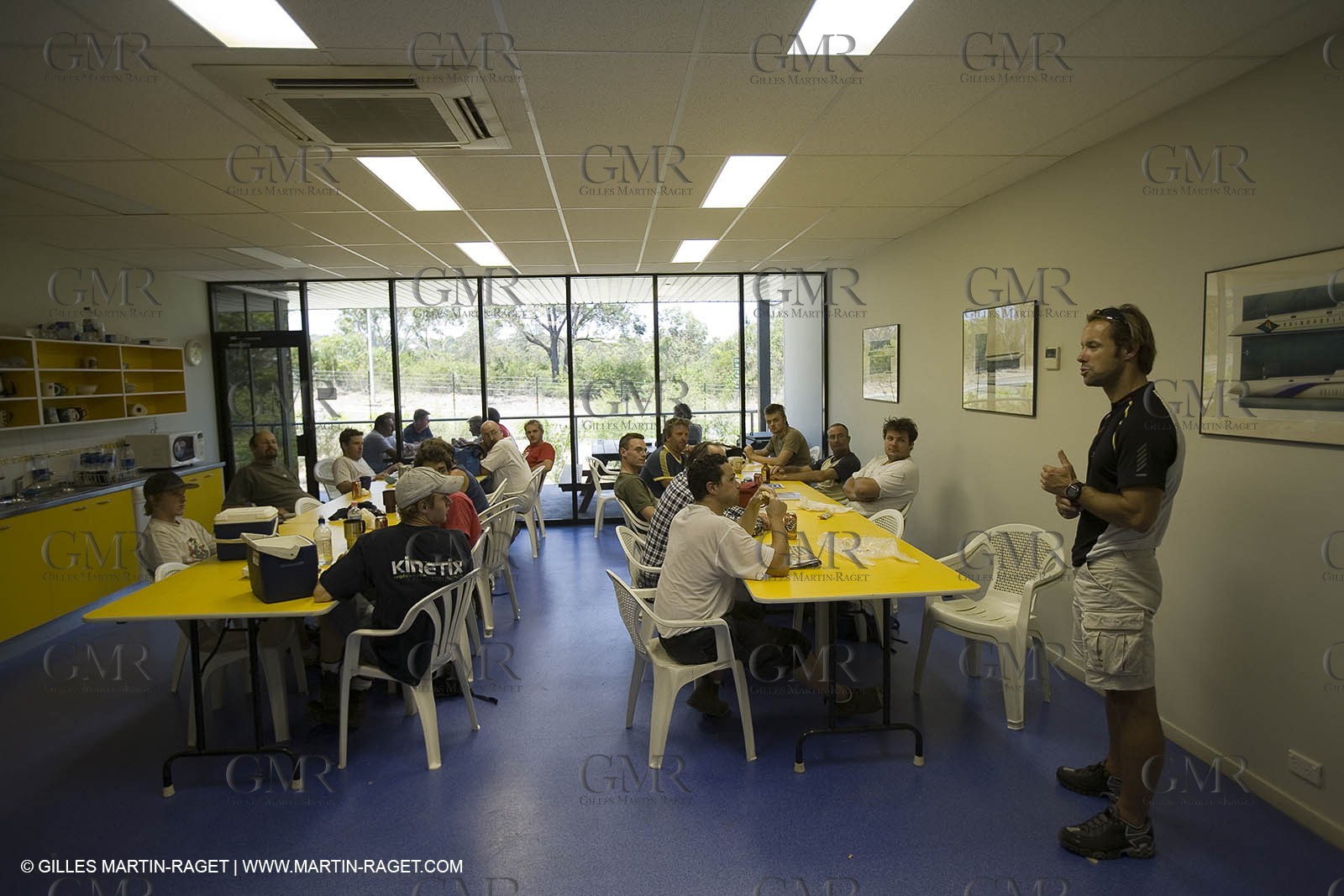 Sydney, Australia, Thomas Coville trimaran Sodebo building at Boat Speed