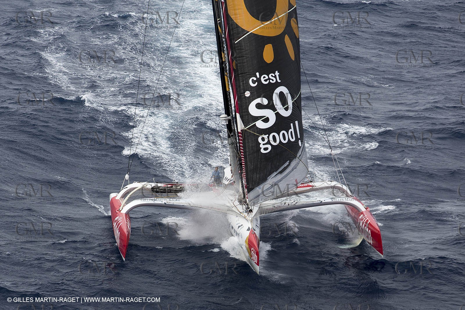 12 09 2012 - Marseille (FRA,13) - Trimaran Sodebo - Thomas Coville - Tentative contre le record de la Méditerranée