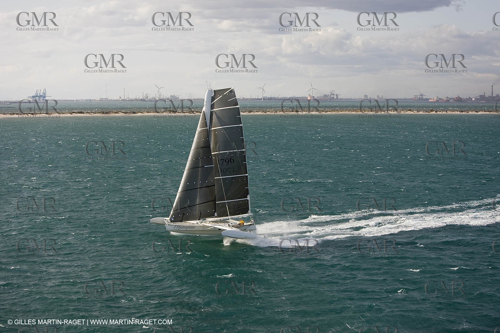 03 10 2008 - Fos   mer (FRA, 13) - L'Hydroptère - Tentative de record de vitesse