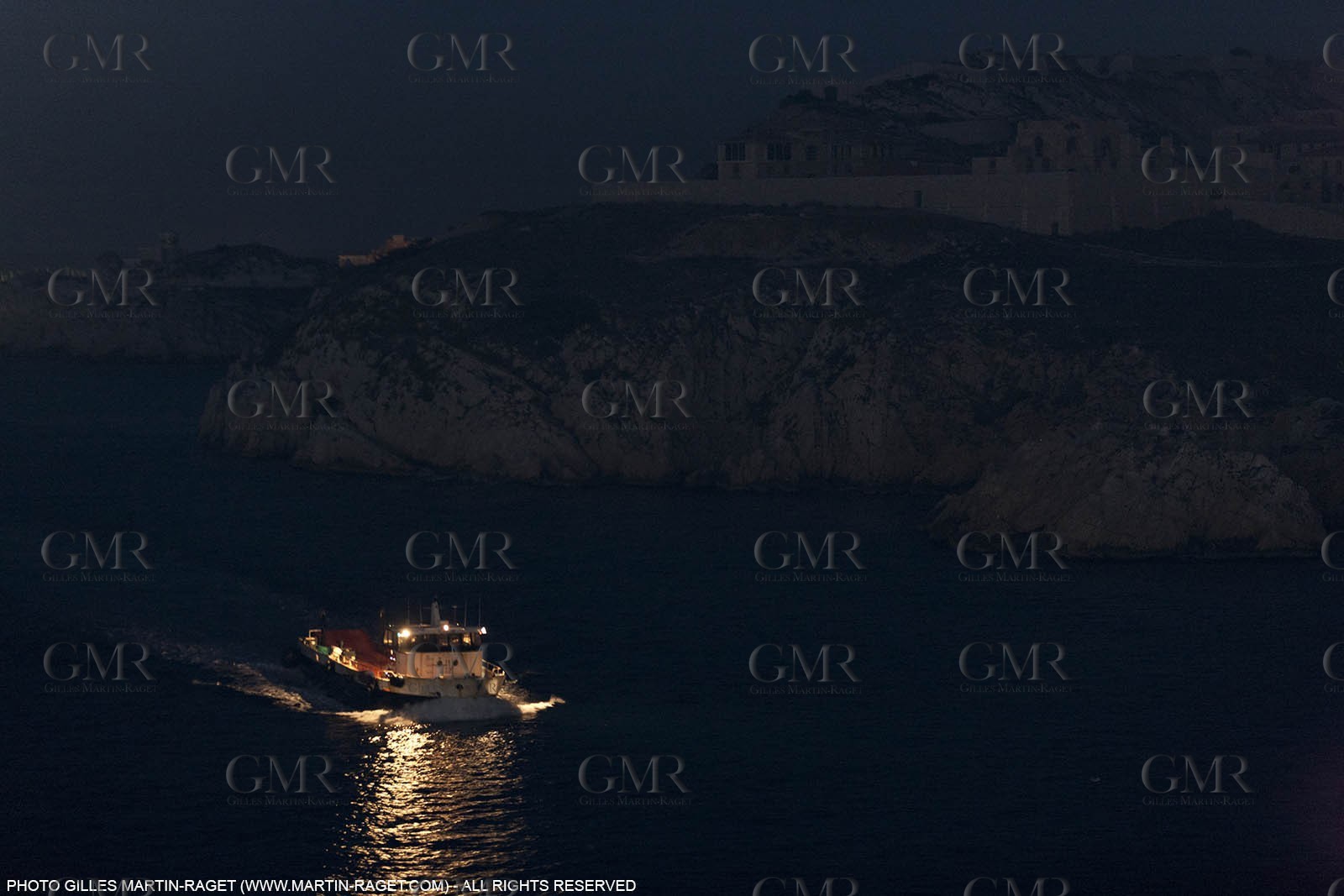 17 02 2012 - Marseille (FRA,13) - Arrival in Marseille harbour onboard ferry Piana (La Meridionale Corp.)