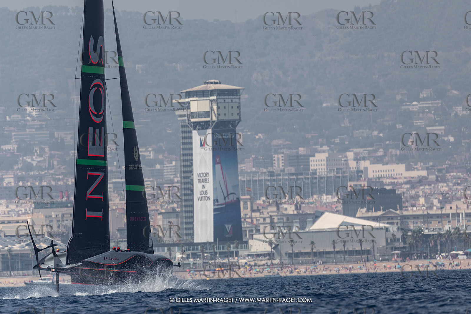 24 08 2024, Barcelona (ESP), Louis Vuitton 37th America's Cup, Louis Vuitton Prelilinary Regatta, Race Day 3