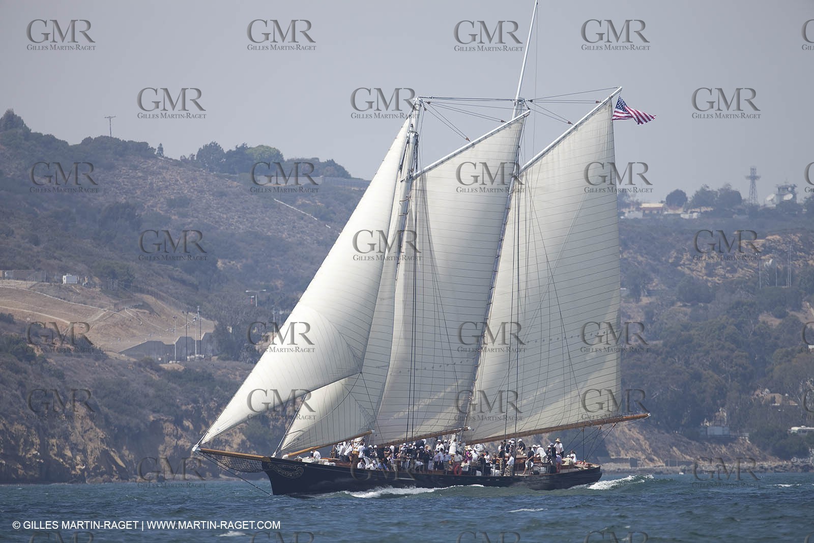 11 08 2009 - San Diego (USA,CA) - 33rd America's Cup - BMW ORACLE Racing - Team and Challenge presentation special event - the schooner America replica