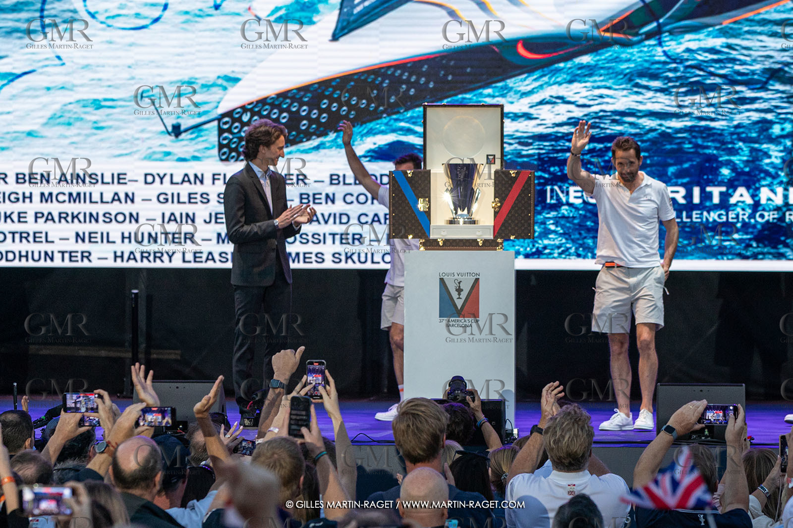 04 10 2024, Barcelona (ESP), 37th America's Cup, Louis Vuitton Cup Final, Race Day 7 , Prizegiving