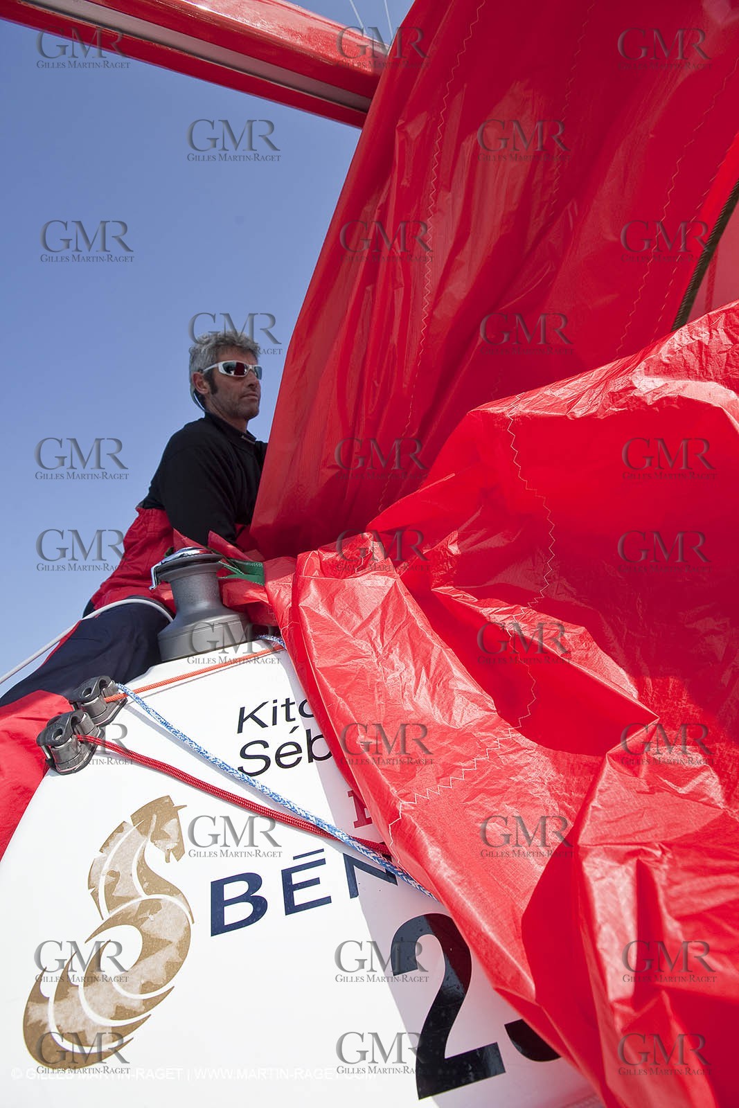 13 03 2010 - La Grande Motte   Port Camargue (FRA) - Groupe Bel - Entraînement Kito de Pavant   Sébastien Audigane en vue de la Transat AG2R 2010