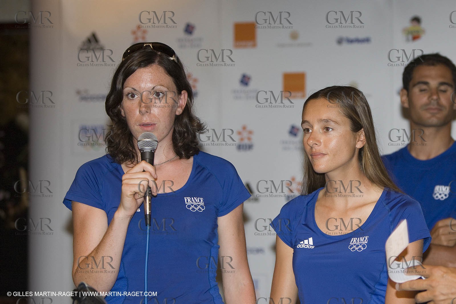 07 08 2008 - Qingdao (CHN) - Olympic games - Sailing - Opening of Club France at Grand Regency hotel and press conference with main press center in Beijing.