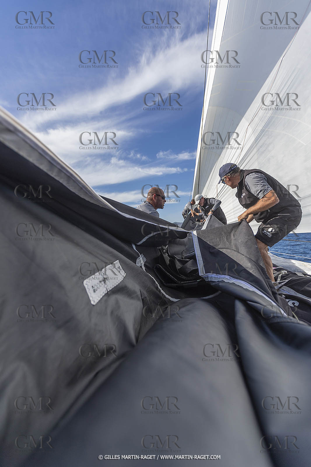 03 10 2022, Saint-Tropez (FRA,83), Voiles de Saint-Tropez 2022,  entraînement des maxis, A bord de Sipirit of Malouen X