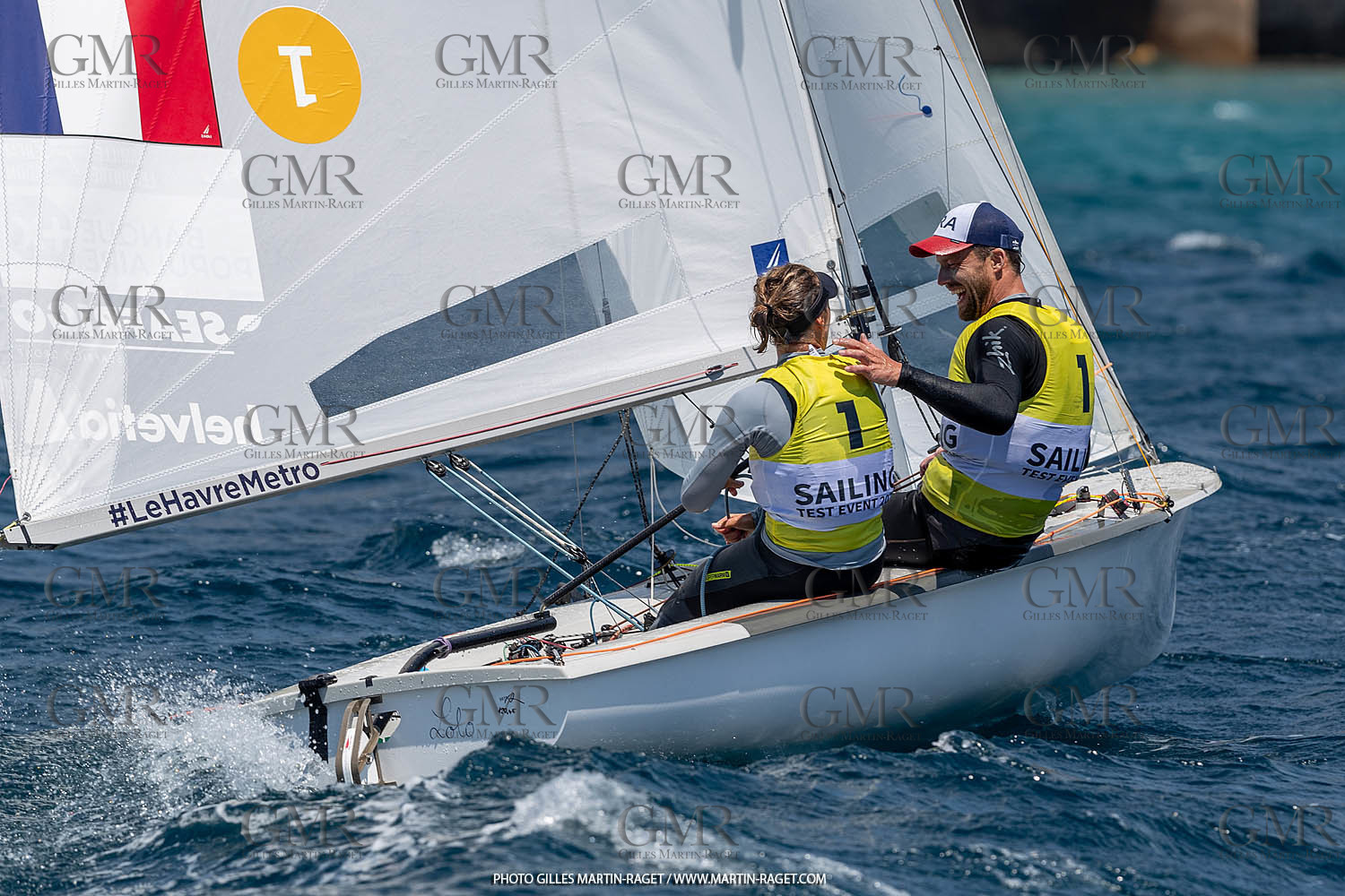 15 07 2023, Marseille (FRA), Paris 2024 Olympic Games Sailing Test Event, Day 6, 470 Medal Race