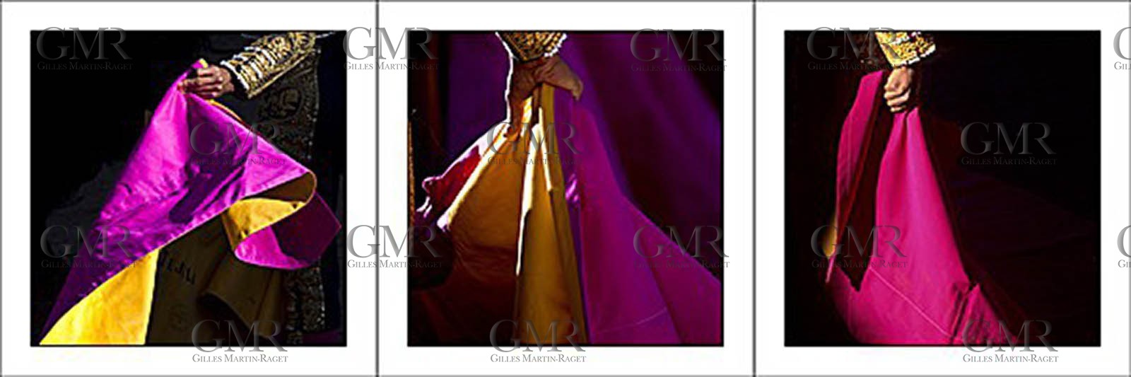 TRIO - Bull fight - 3 pictures 30x30 cm