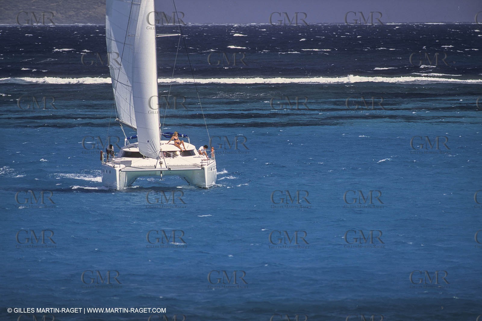 Sailing, cruising, multihull under sail