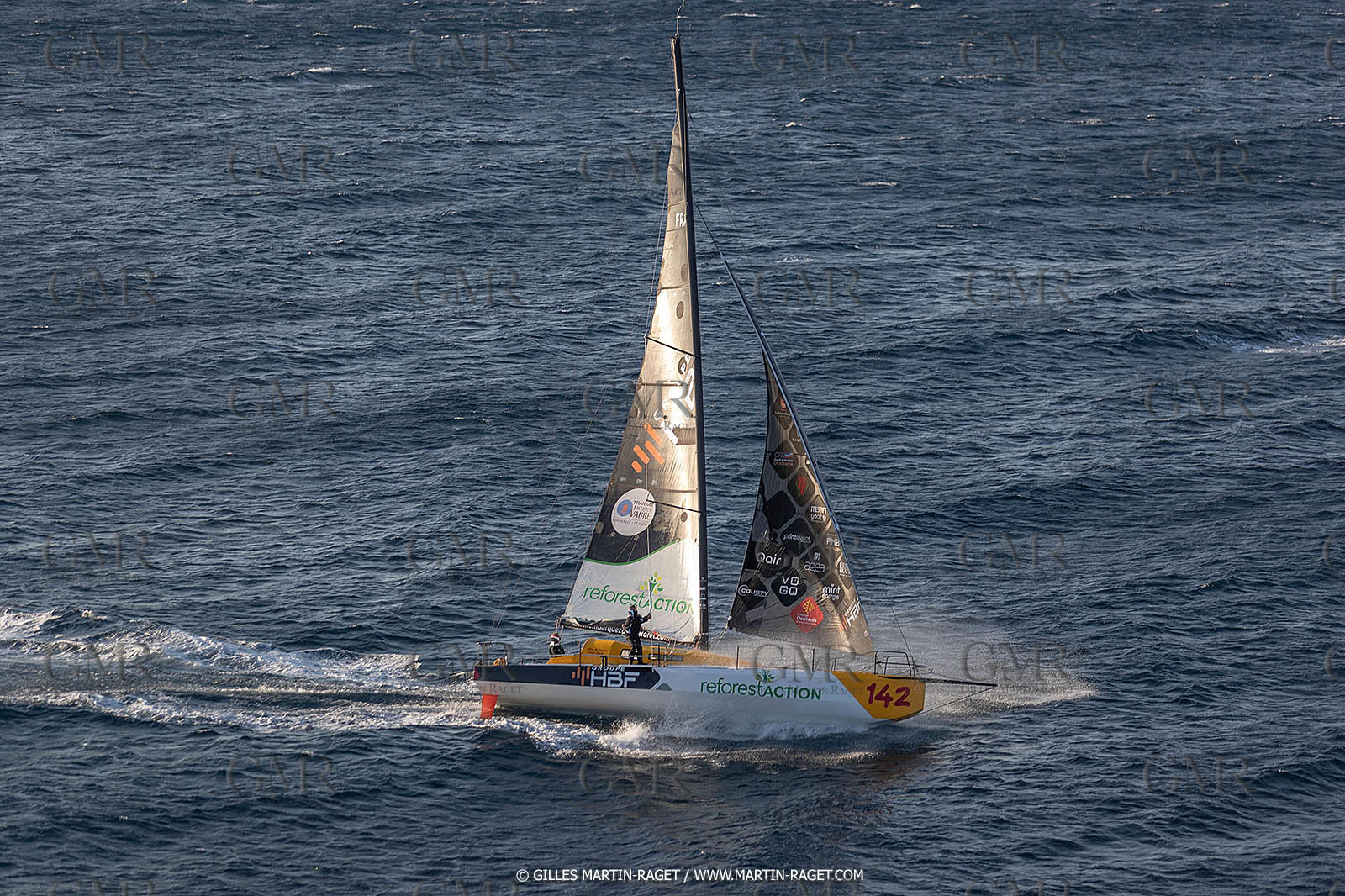 27 08 2021, Marseille (FRA), Transat Jacques Vabre 2021, Class 40, HBF-Reforest'Action (Kito de Pavant, Gwen Gbick)