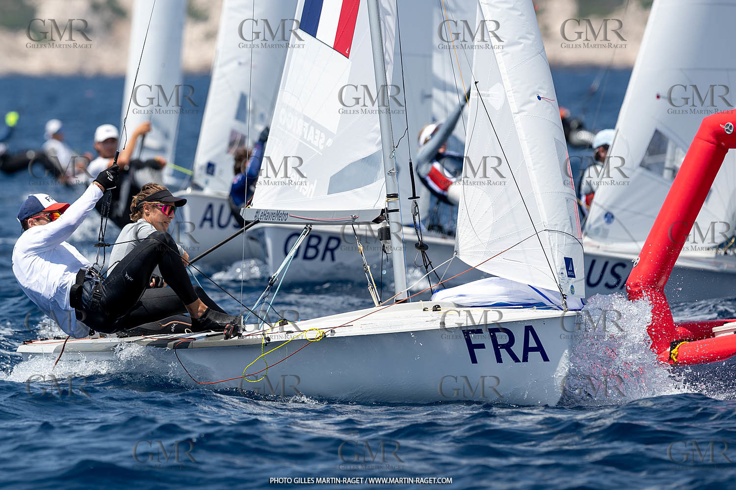 09 07 2023, Marseille (FRA), Paris 2024 Sailing Test Event, Race Day 1, 470