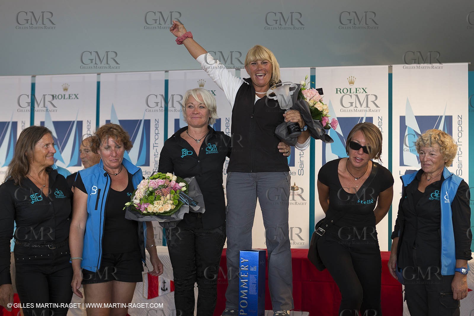 05 10 2014, Saint-Tropez (FRA,83), Voiles de Saint-Tropez 2014, Day 8, Prizegiving, female crew winners