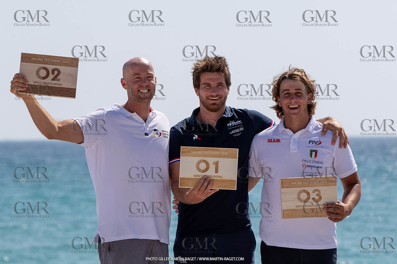 16 07 2023, Marseille, (FRA), Paris 2024 Olympic Games 2024 Sailing Test Event, Day 8, Medal race, IQFoil Men