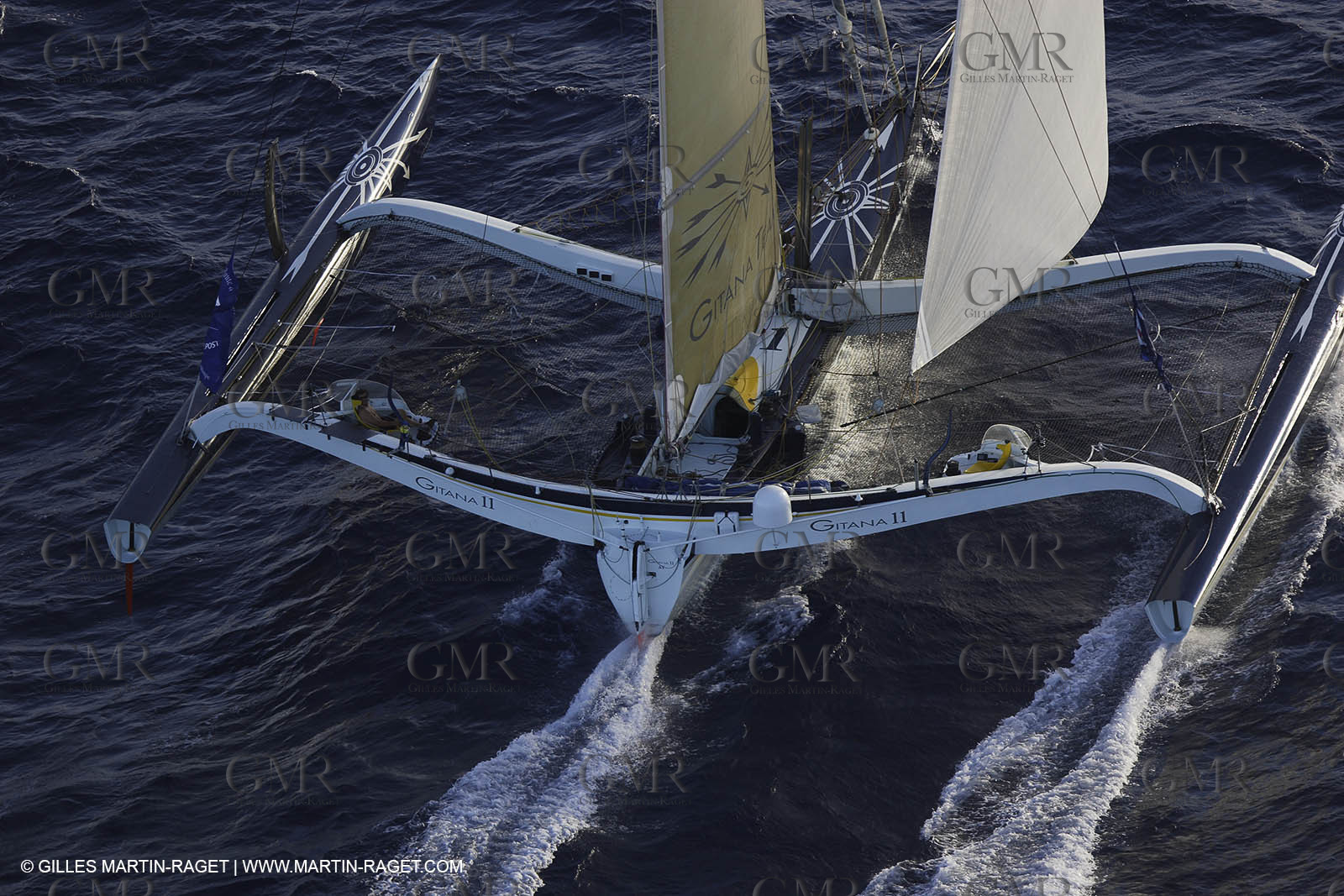 05 11 2006 - Pointe à Pitre Guadelupe (FRA) - Route du Rhum 2006 arrival - overall winner Lionel Lemonchois (Gitana 11)