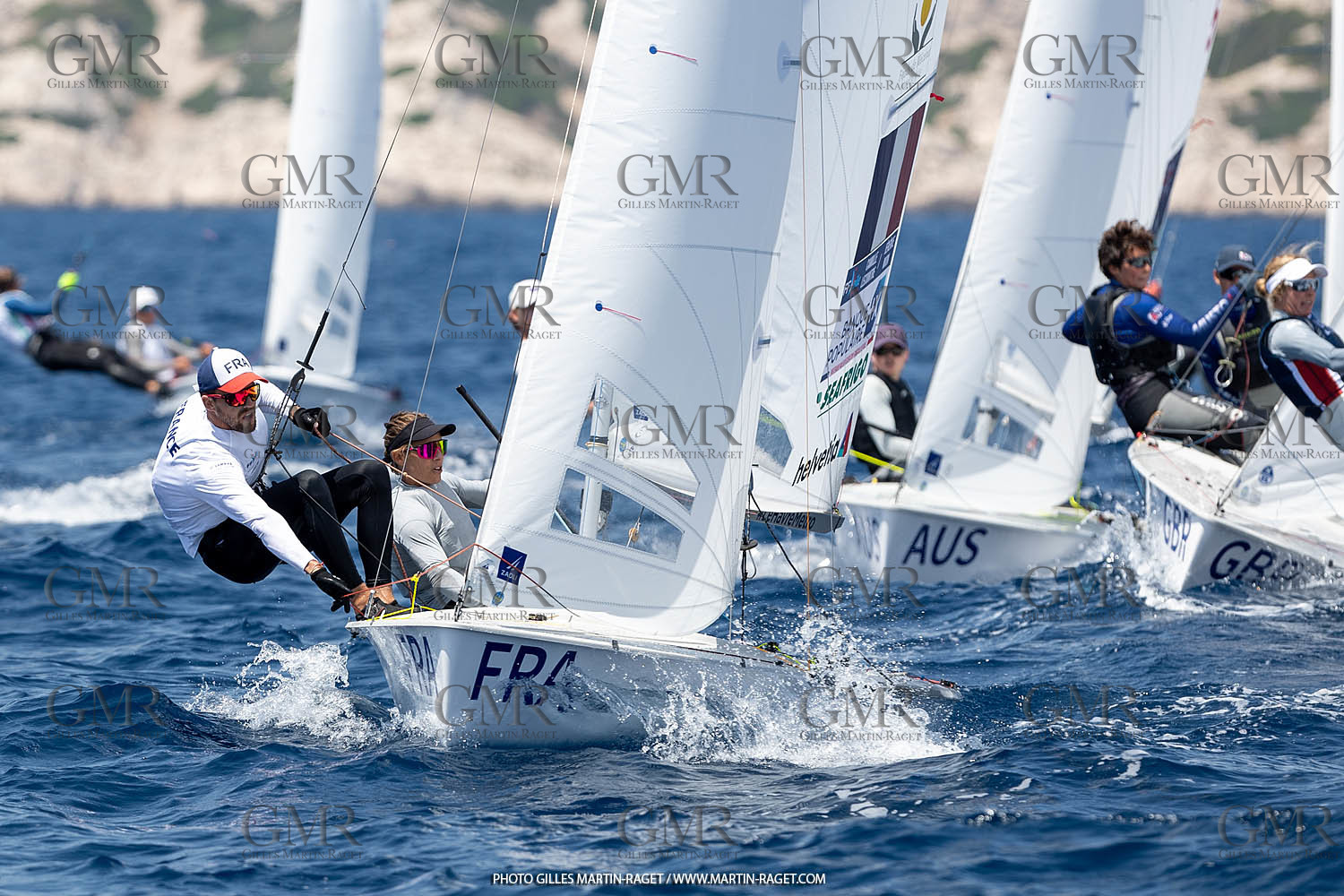 09 07 2023, Marseille (FRA), Paris 2024 Sailing Test Event, Race Day 1, 470