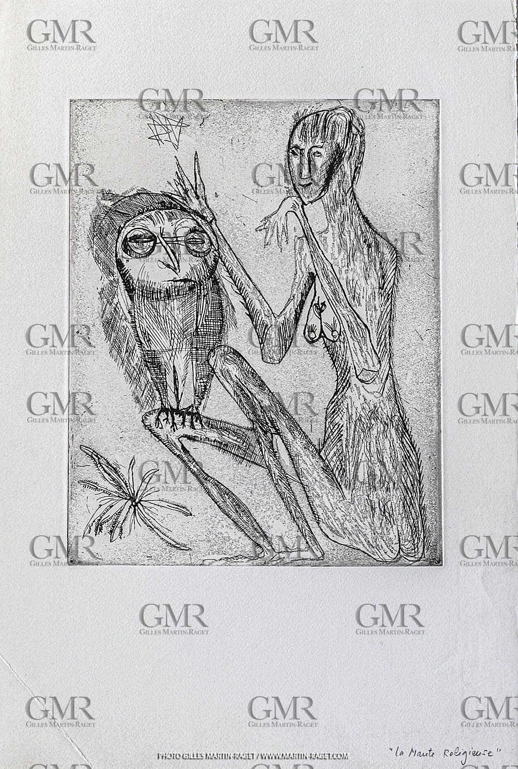 12 07 2020, St Rémy de Provence (FRA, 13) Oeuvre Germaine Richier, gravure