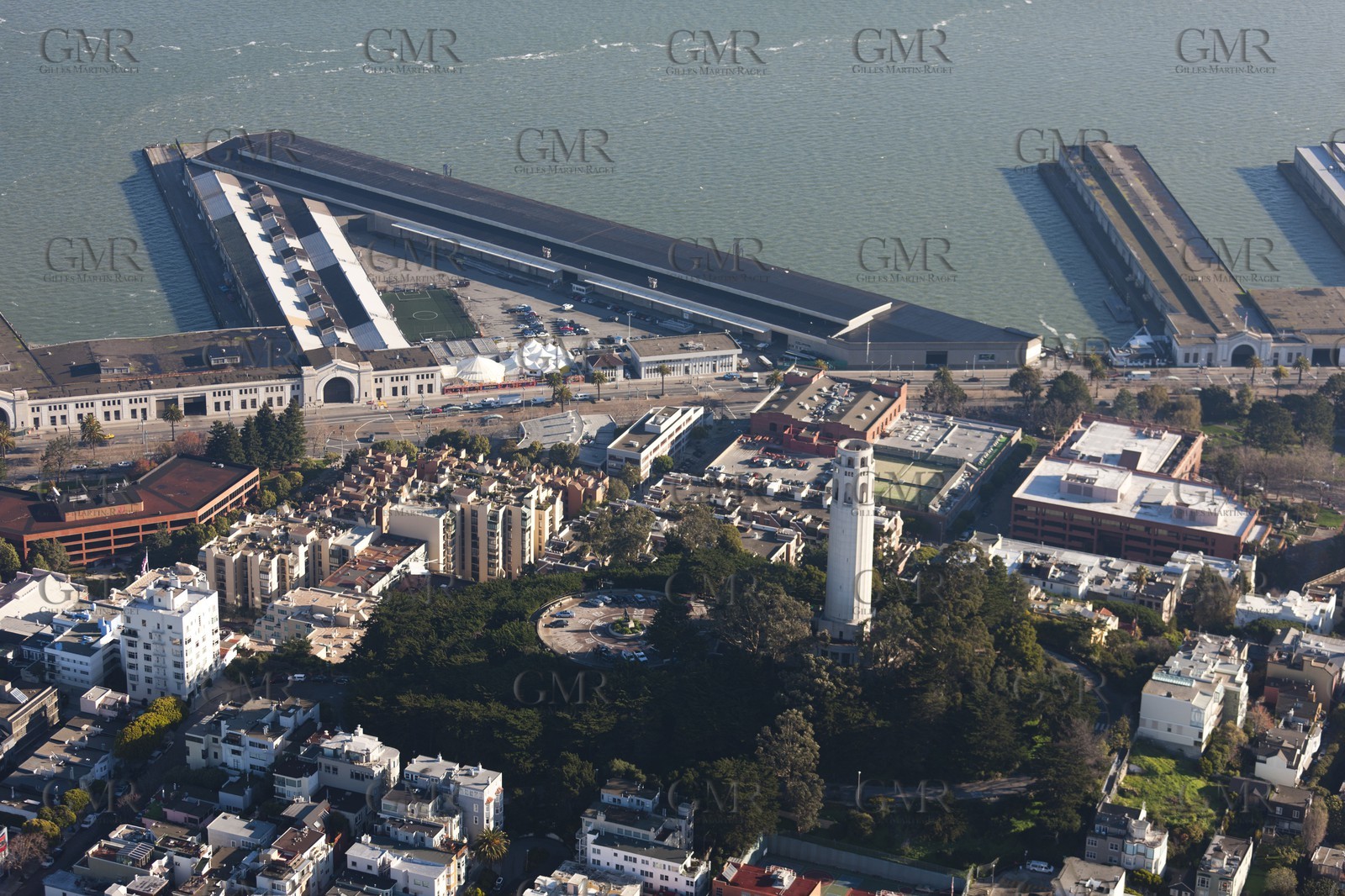 05 01 2011 - San Francisco (USA, CA) - 34th America's Cup - San Francisco waterfront - Piers 27-29 (triangle shape)