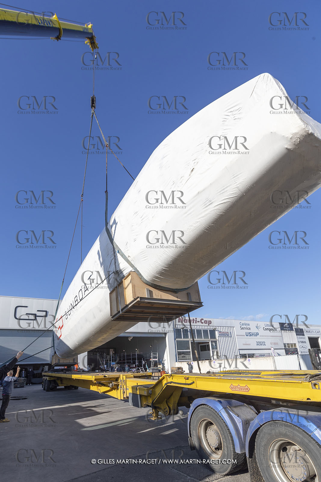 15 02 2022, La Grande Motte (FRA), Gunboat 80  1 hulls delivery