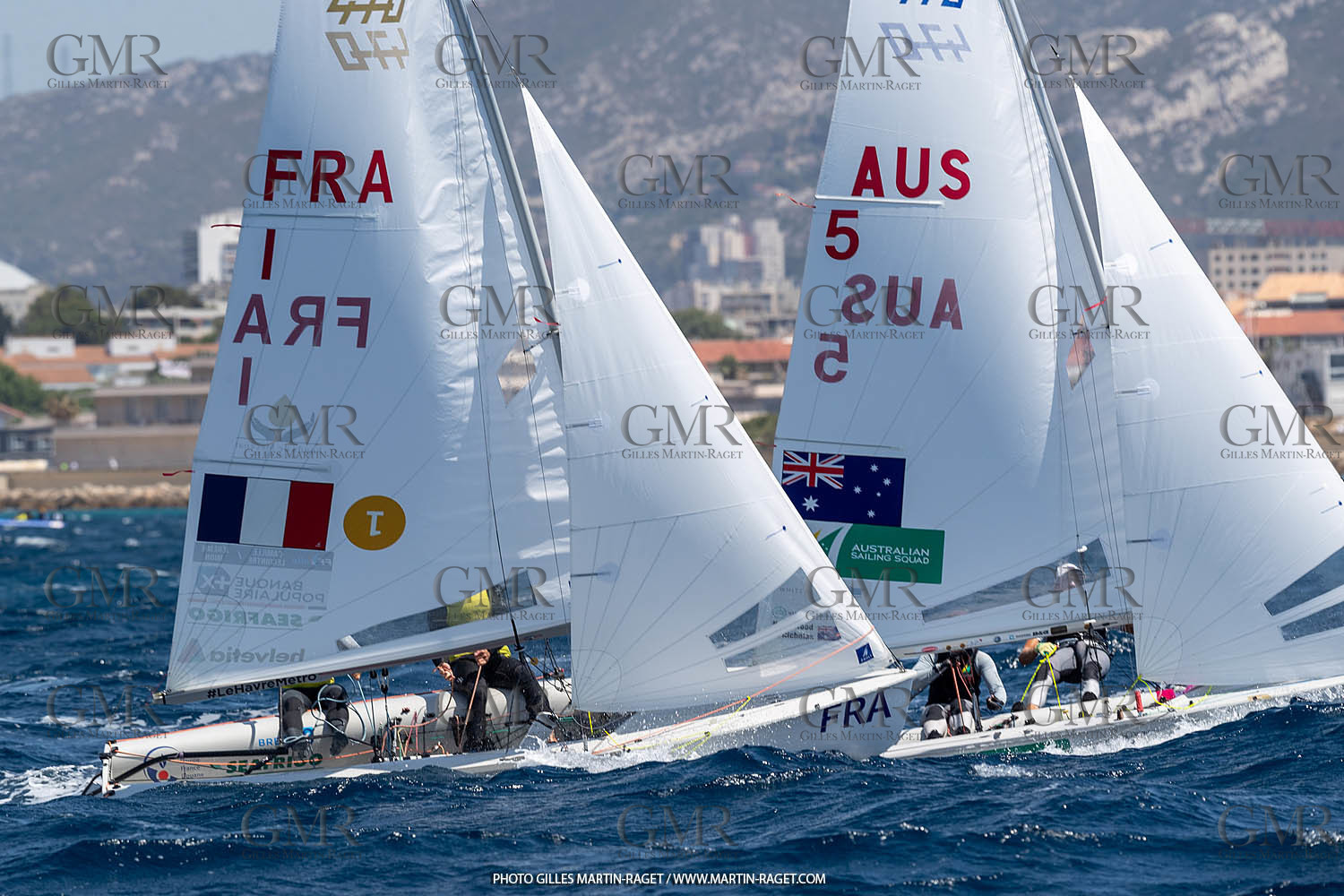 15 07 2023, Marseille (FRA), Paris 2024 Olympic Games Sailing Test Event, Day 6, 470 Medal Race