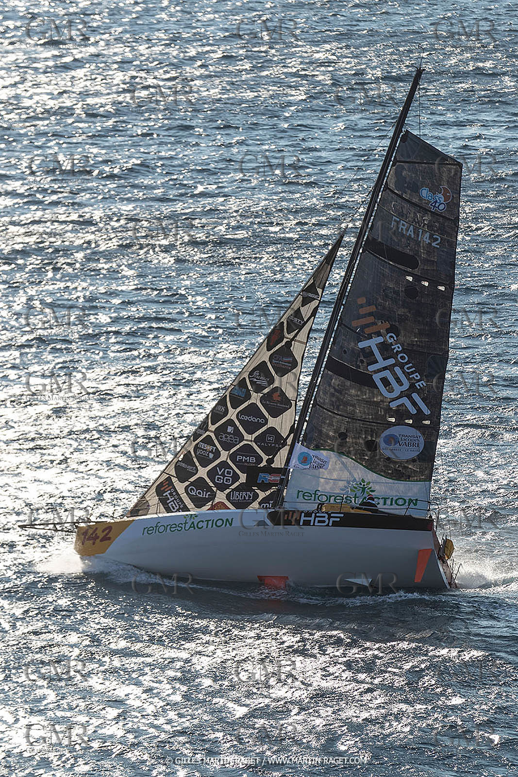 27 08 2021, Marseille (FRA), Transat Jacques Vabre 2021, Class 40, HBF-Reforest'Action (Kito de Pavant, Gwen Gbick)