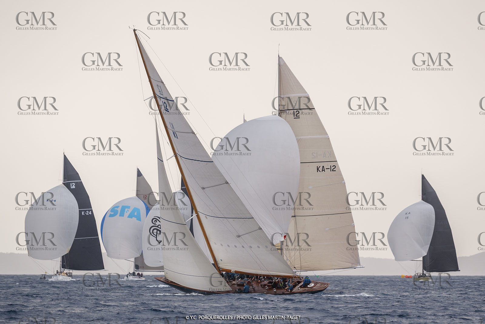 19 06 2024, Porquerolles Island (FRA), Championnat du monde des 12 m JI 2024, Race Day 1
