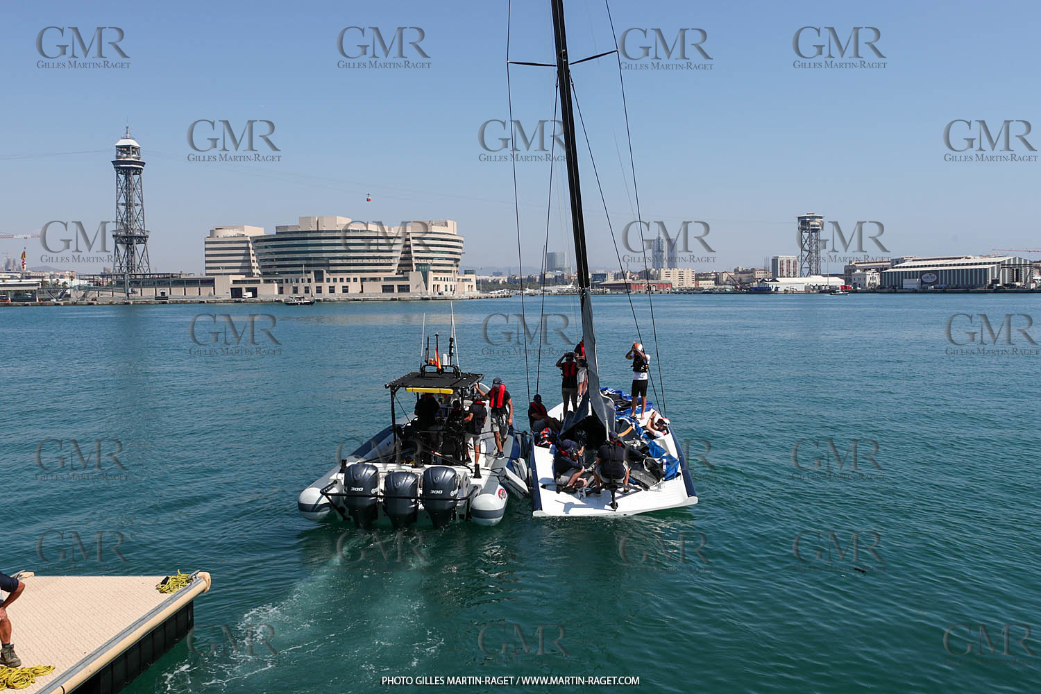 22 08 2023, Barcelona (ESP), 37th America's Cup, Orient Express Racing Team, AC 40 first training