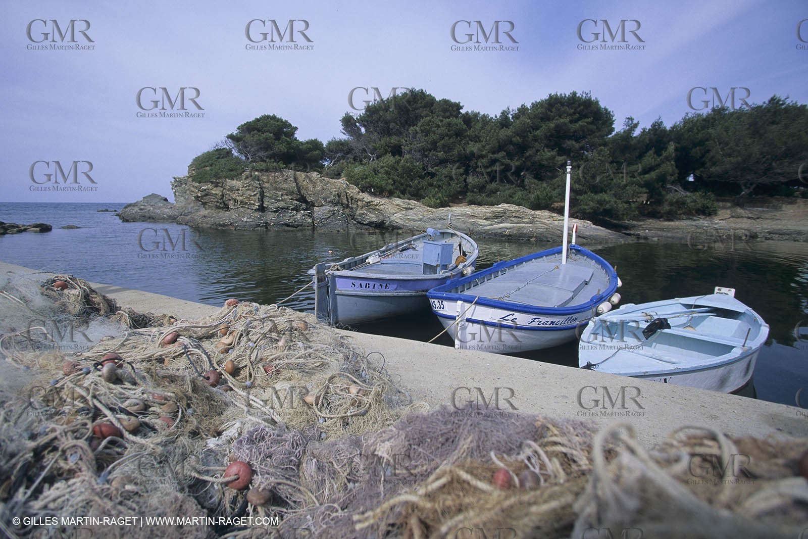 France, Provence, Pêche, barques, pointus, pêheurs, poissons