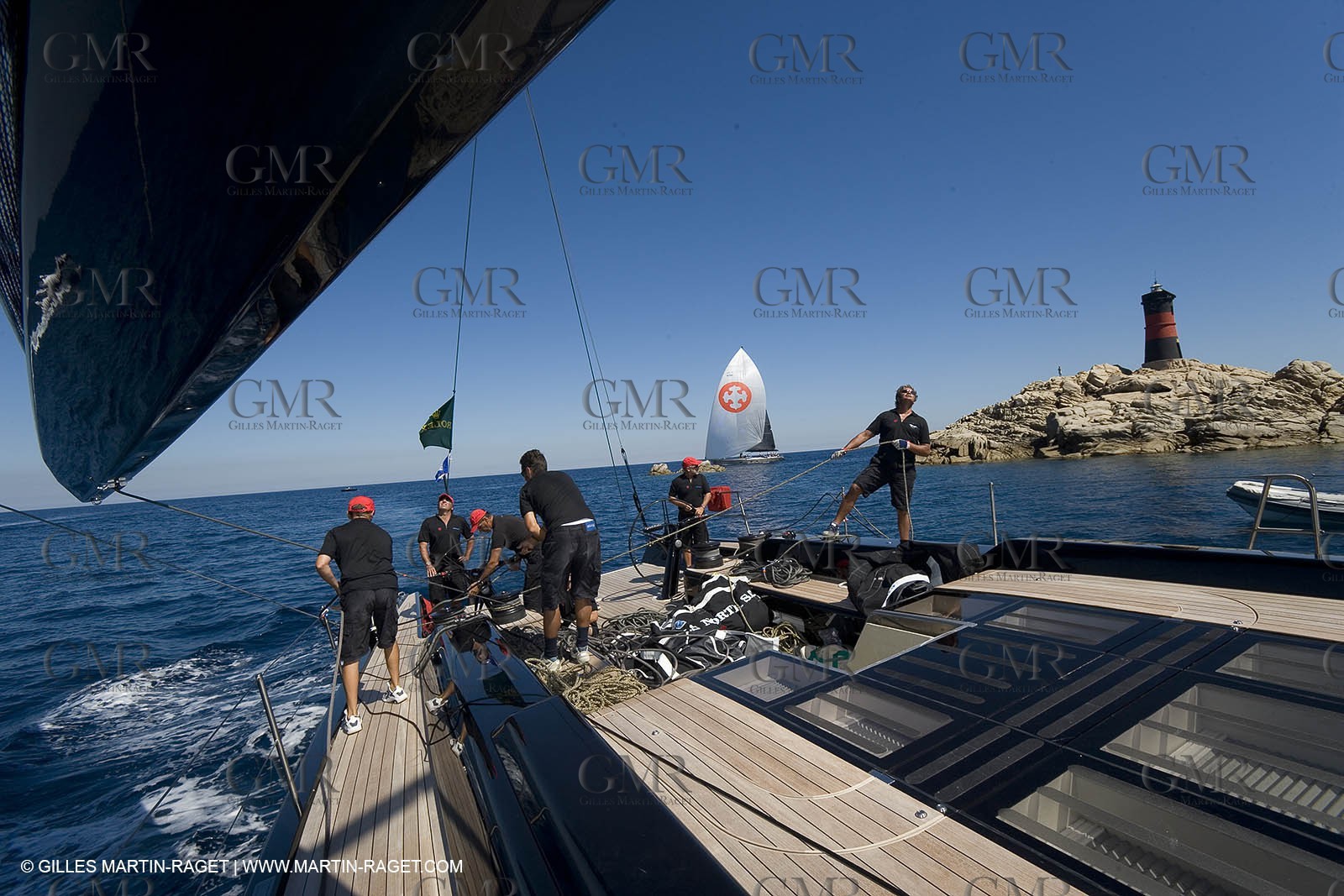 03 09 06 - Porto Cervo (Sardinia) - Maxi World Cup 2006 - Onboard Wally 90 Tango