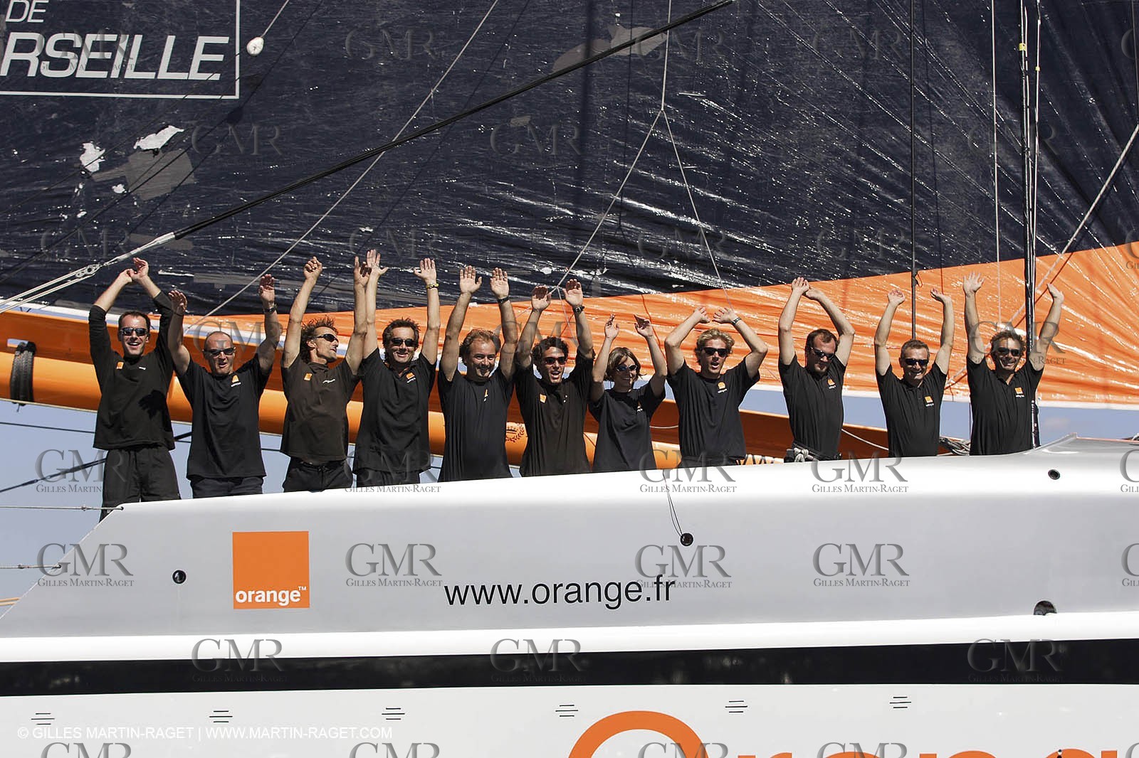 Orange II-Record Mediterranée 2004-Arrivée à Marseille