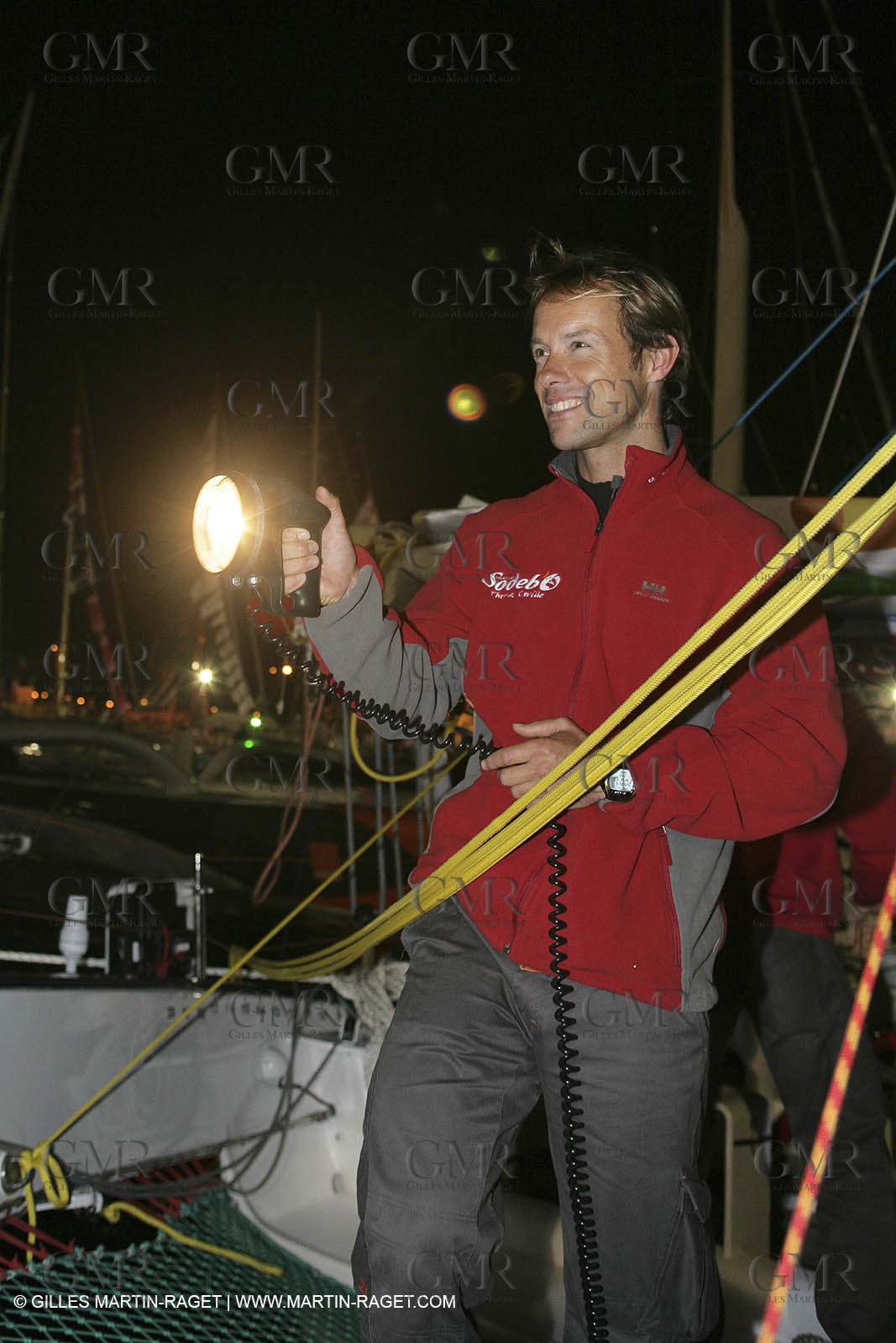 27 10 2006 - Saint Malo (FRA) - Route du Rhum 2006 - Thomas Coville - Sodeb'O - Lock passage