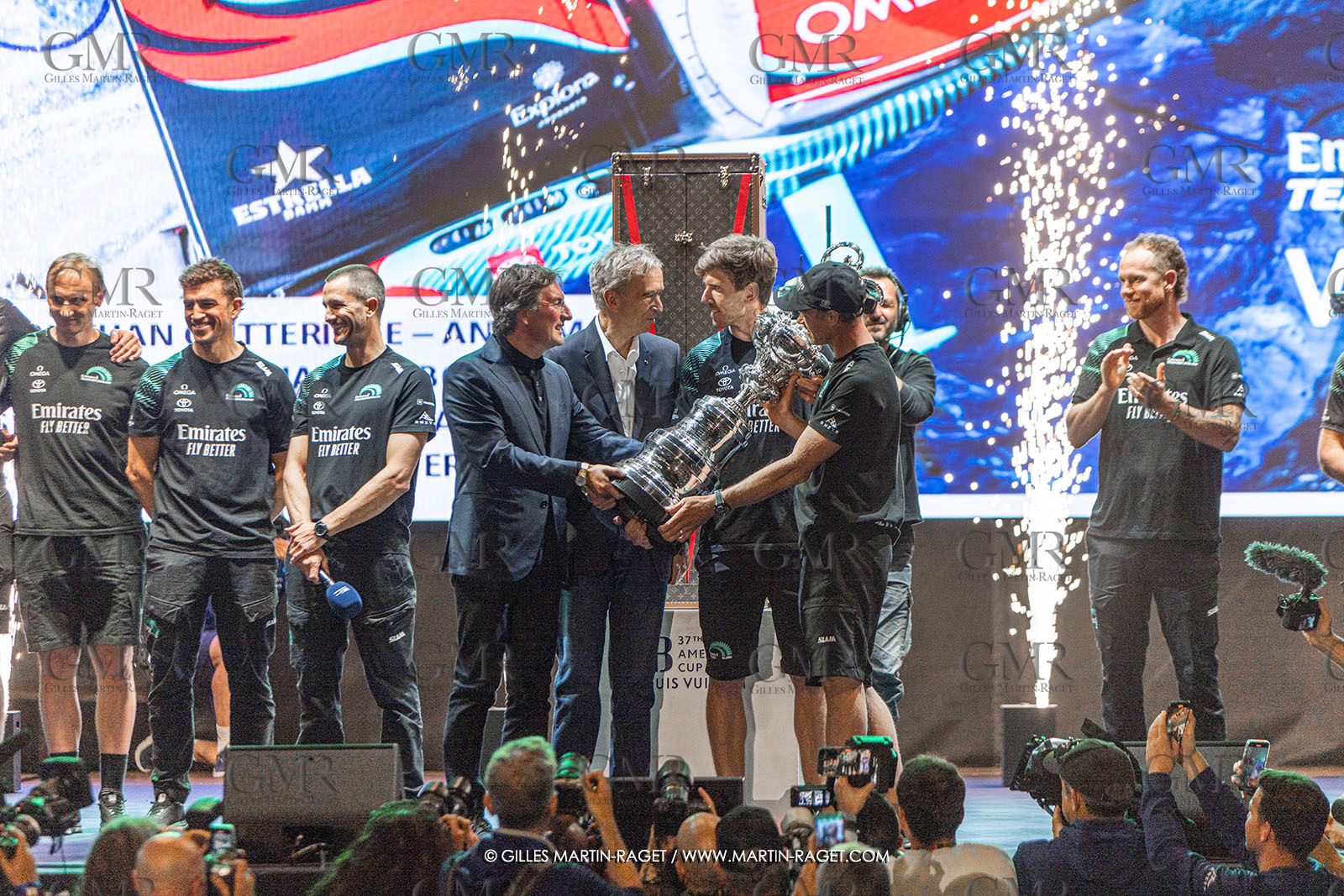 19 10 2024, Barcelona (ESP), Louis Vuitton 37th America's Cup, Final Match, Race Day 6 , Prizegiving