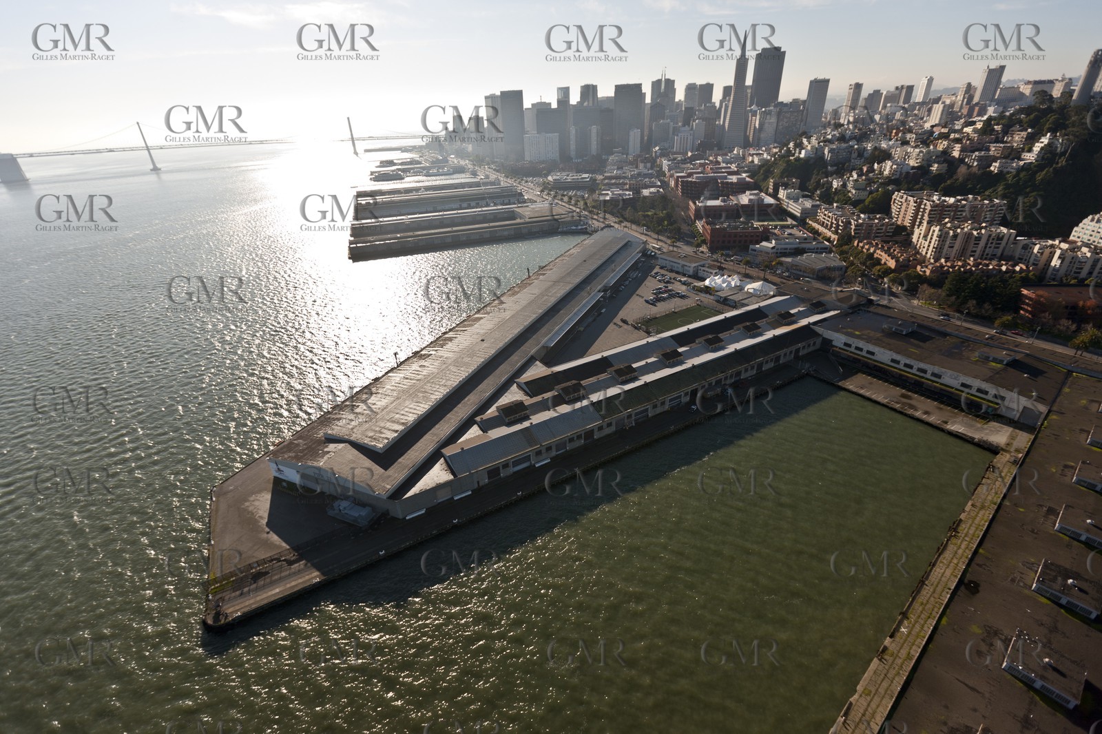 05 01 2011 - San Francisco (USA, CA) - 34th America's Cup - San Francisco waterfront - Piers 27-29 (triangle shape)