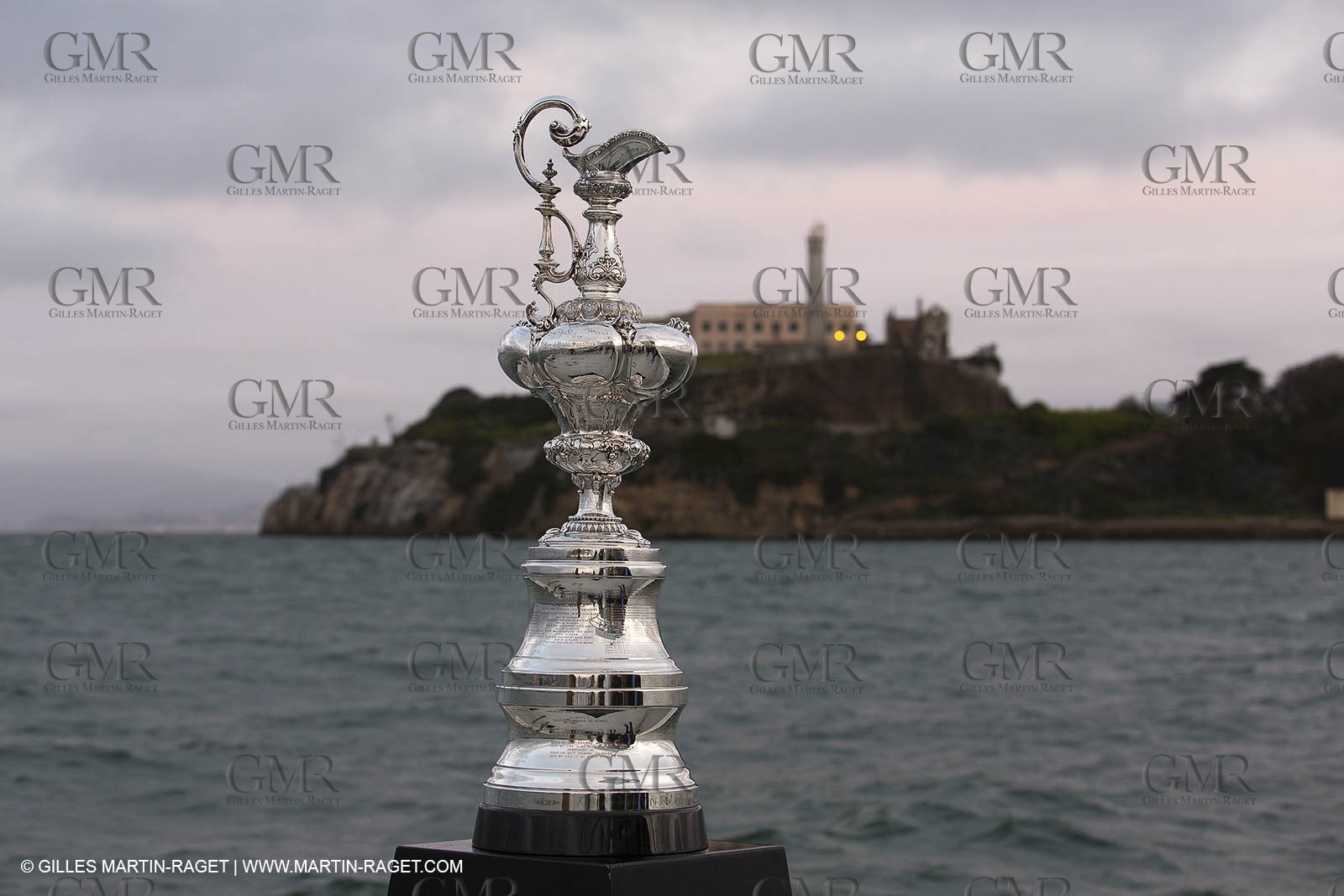 18 02 2013 - San Francisco (USA) - 34th America's Cup - The America's Cup Trophy in San Francisco Bay