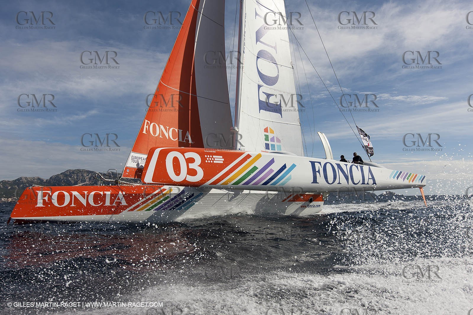 27 09 2012 - Marseille (FRA,13) - Alpari World Match Race Tour - Match Race France 2012 - Day 3 - Quarter finals - Matc Racing specialists sail on Foncia
