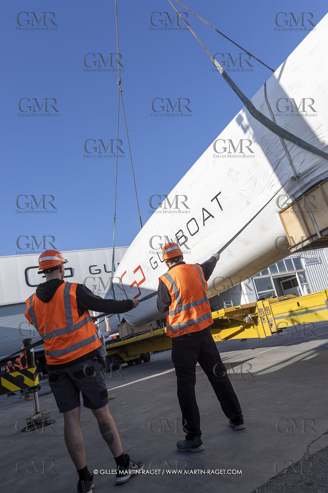 15 02 2022, La Grande Motte (FRA), Gunboat 80  1 hulls delivery