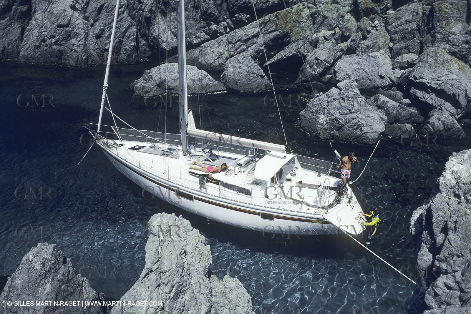 Sail, cruising, monohulls at the mooring