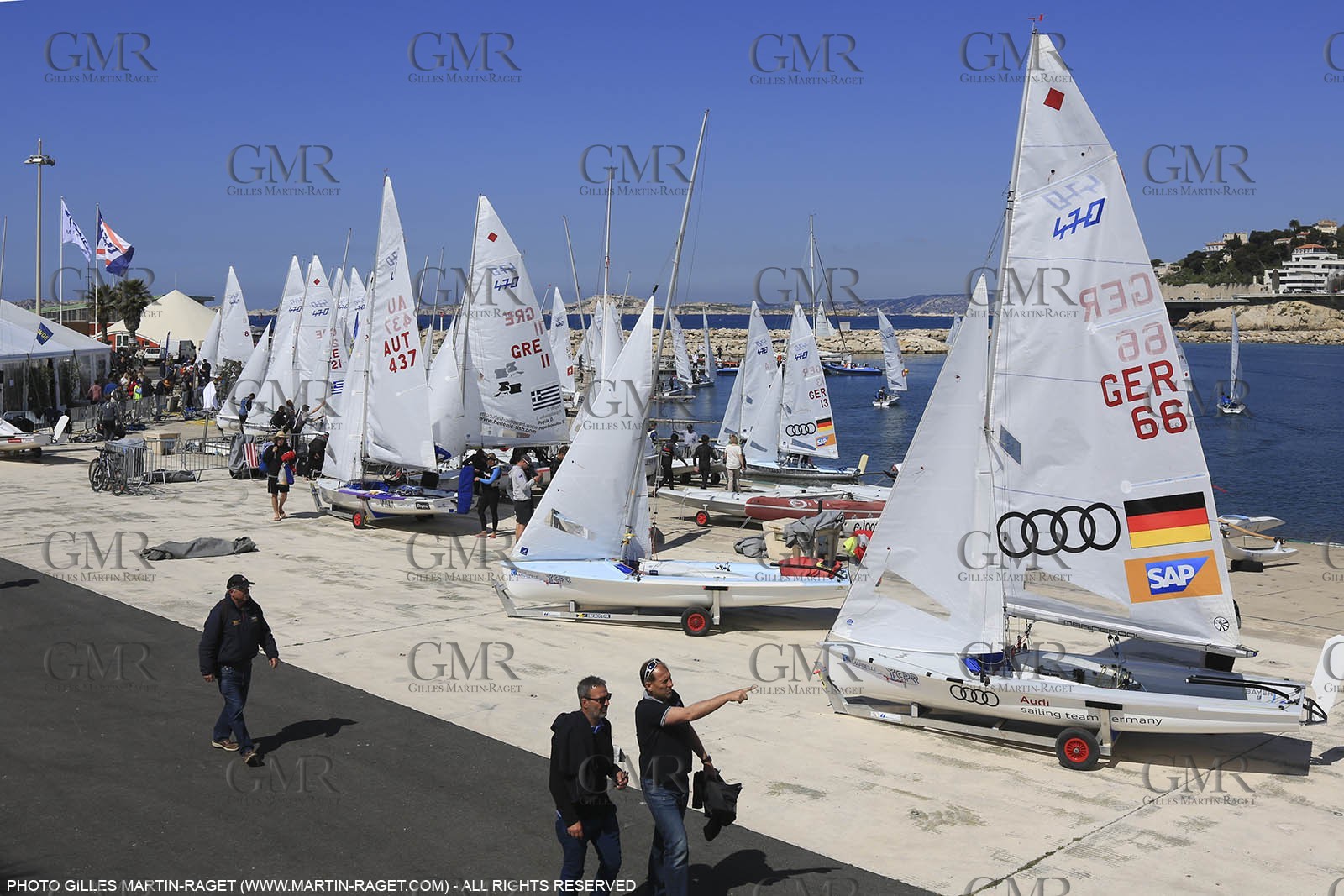 10 04 2015, Marseille (FRA), Yachting Club de la Pointe Rouge - Coupe Internationale de Printemps des 470, Day 3