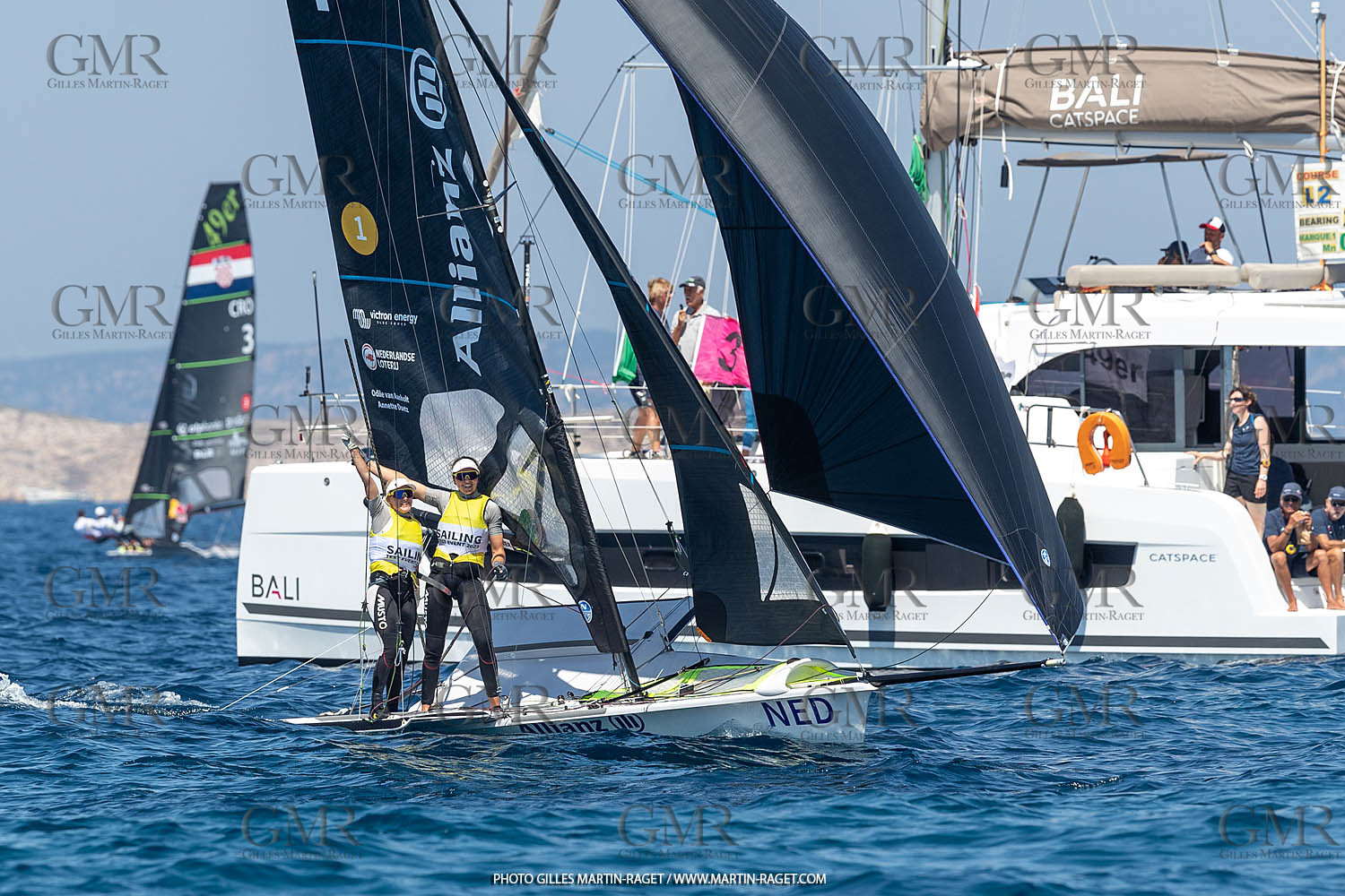 16 07 2023, Marseille, (FRA), Paris 2024 Olympic Games 2024 Sailing Test Event, Day 8, Medal race 49er FX