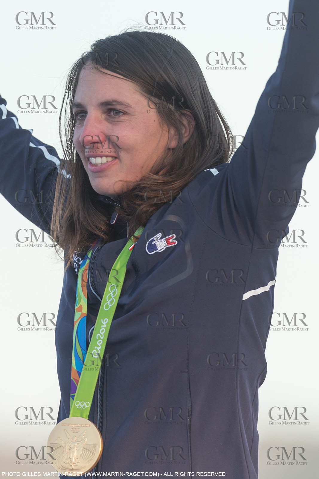 14 08 2016, Rio de Janeiro (BRA), 2016 Olympic Games, Sailing, RSX Women medal ceremony, Charline Picon (FRA)