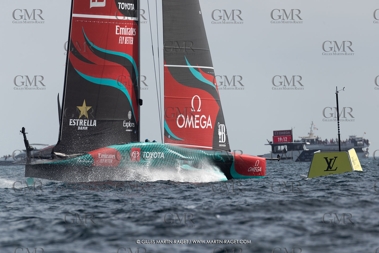 13 10 2024, Barcelona (ESP), Louis Vuitton 37th America's Cup, Final Match, Race Day 2, race 3