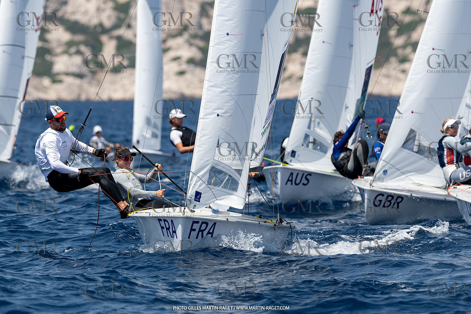 09 07 2023, Marseille (FRA), Paris 2024 Sailing Test Event, Race Day 1, 470