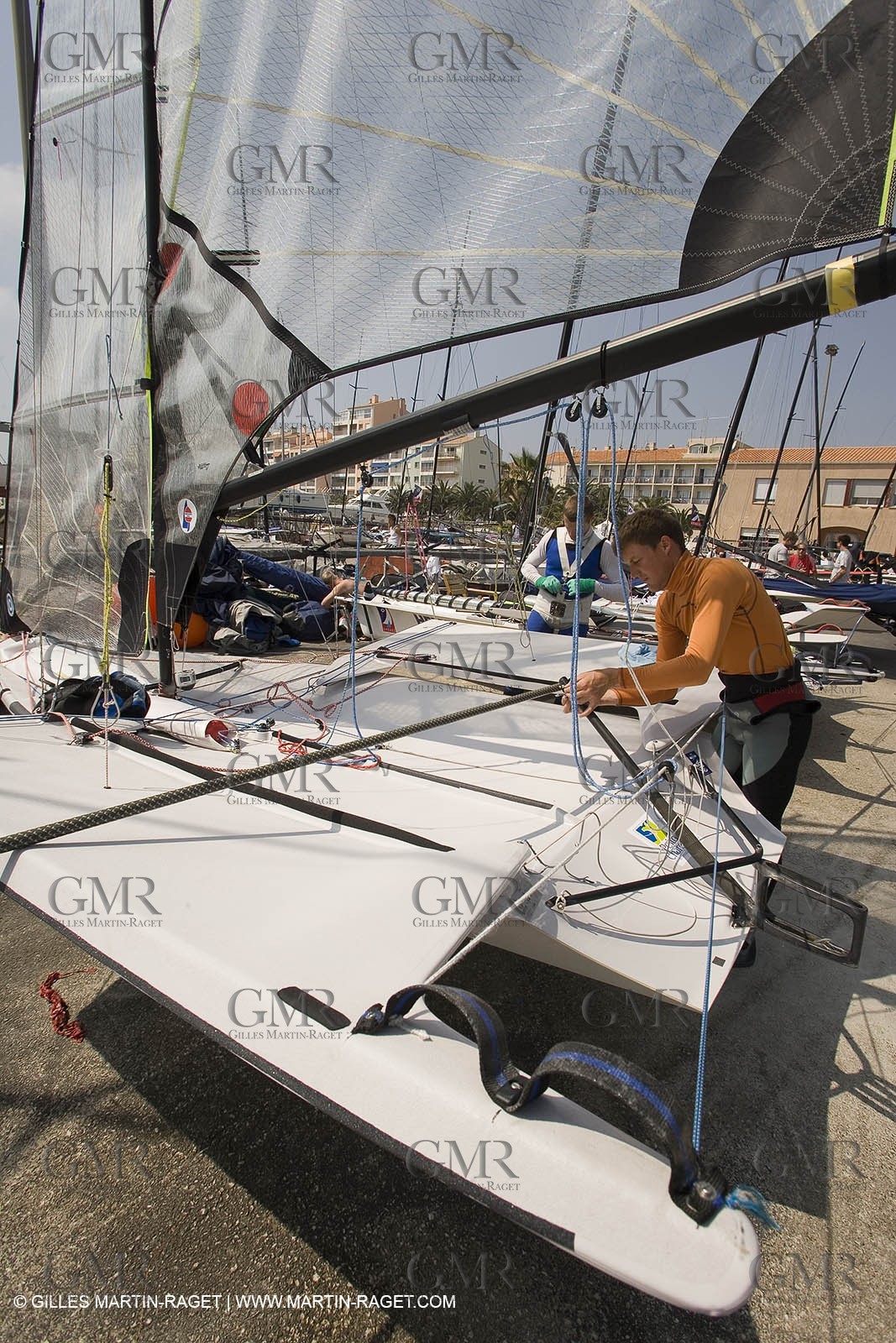 22 04 2007 - 2007 Semaine Olympique Française - Hyères (South of France) - Day 1 - Team France - 49er