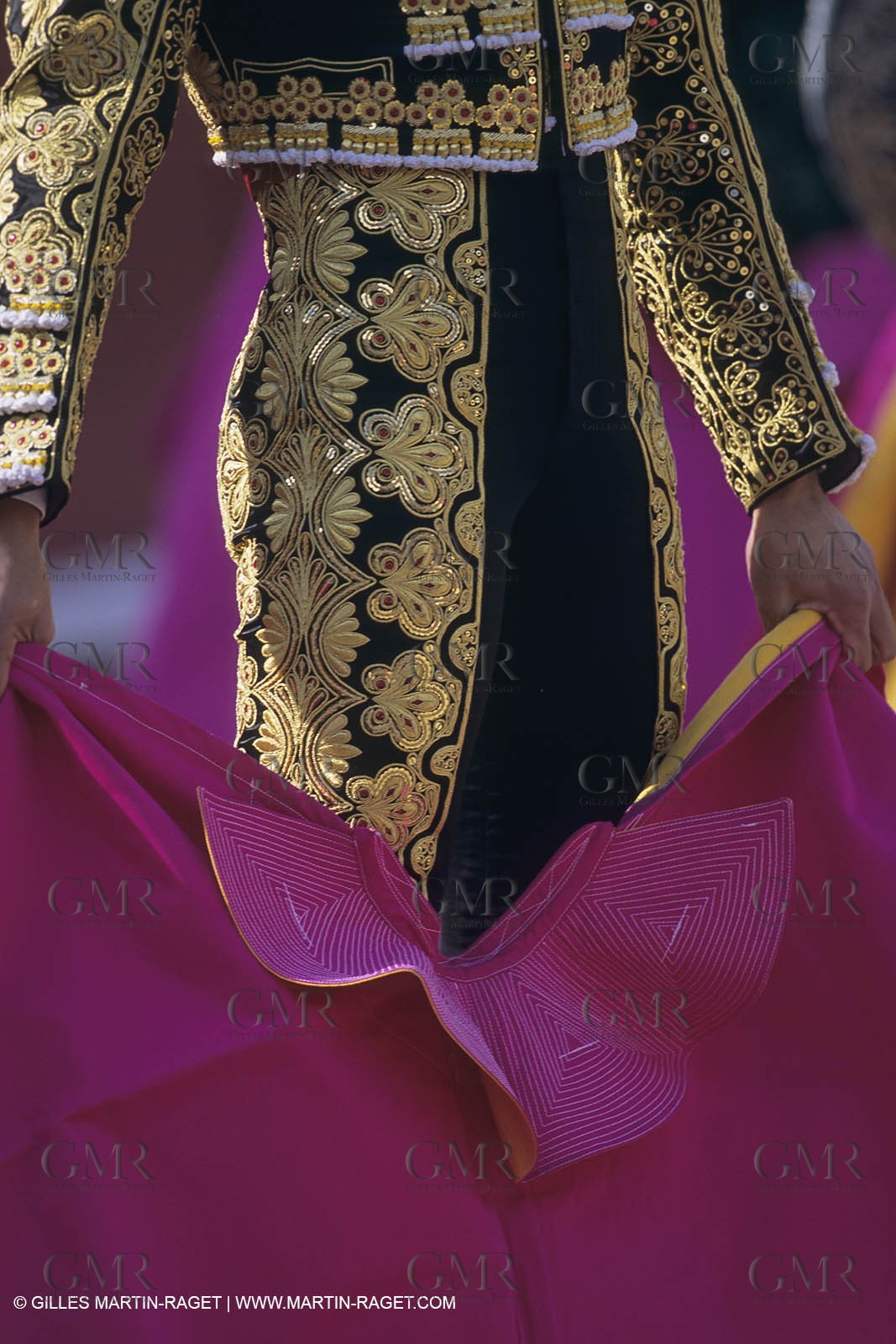 France, Provence, Traditions, Tauromachie, bull fights, détail costumes, habit de lumière