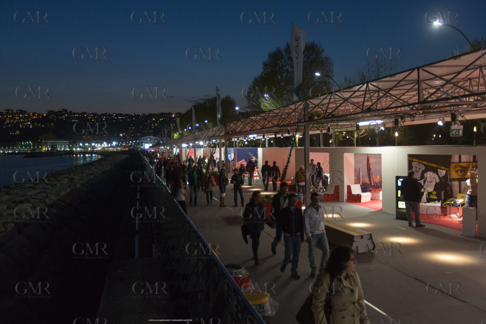 18 04 2013 - Napoli (ITA) - America's Cup World Series Naples 2013 - Race Day one - village at night