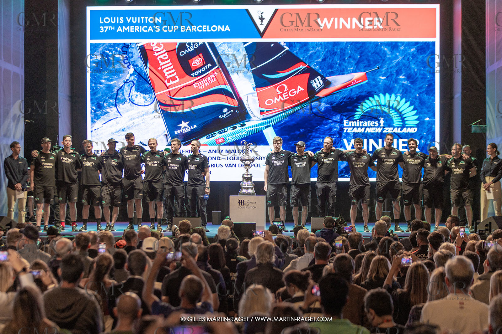 19 10 2024, Barcelona (ESP), Louis Vuitton 37th America's Cup, Final Match, Race Day 6 , Prizegiving