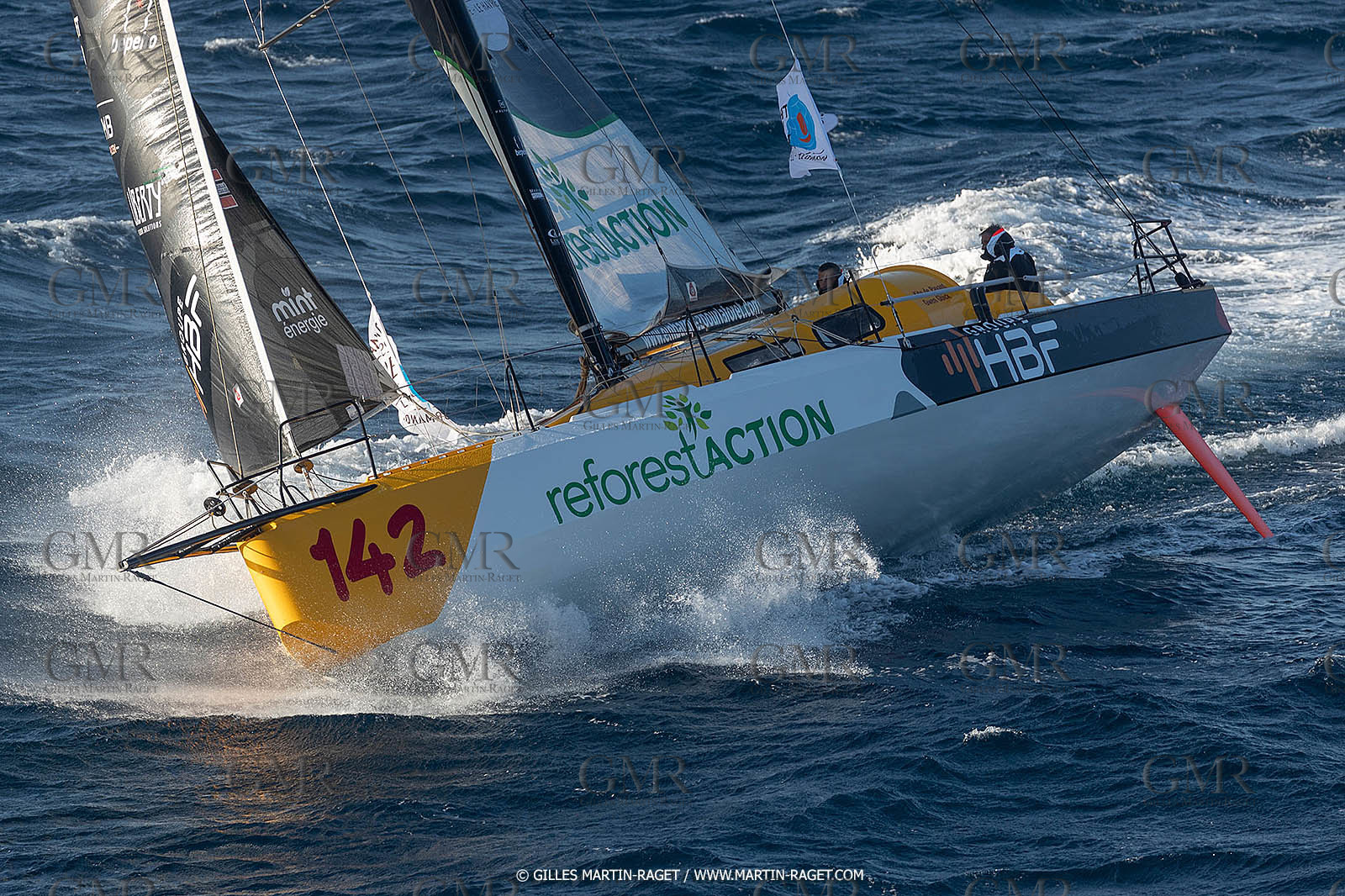27 08 2021, Marseille (FRA), Transat Jacques Vabre 2021, Class 40, HBF-Reforest'Action (Kito de Pavant, Gwen Gbick)