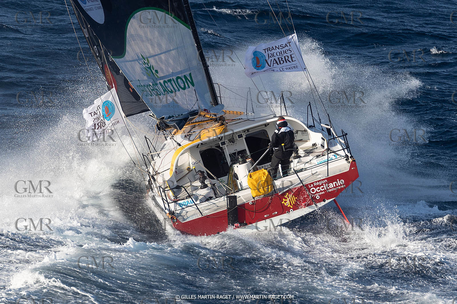 27 08 2021, Marseille (FRA), Transat Jacques Vabre 2021, Class 40, HBF-Reforest'Action (Kito de Pavant, Gwen Gbick)