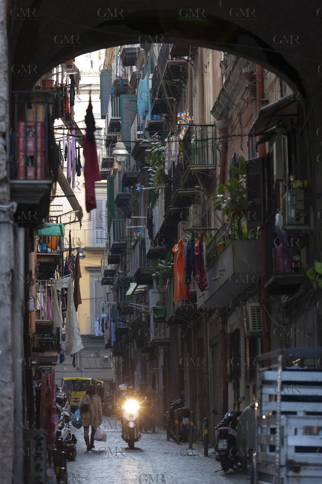 24 02 2012 - Naples (ITA) - 34th America's Cup - America's Cup World Series Naples 2012 - Naples Preview - Naples hisrtoric center streets