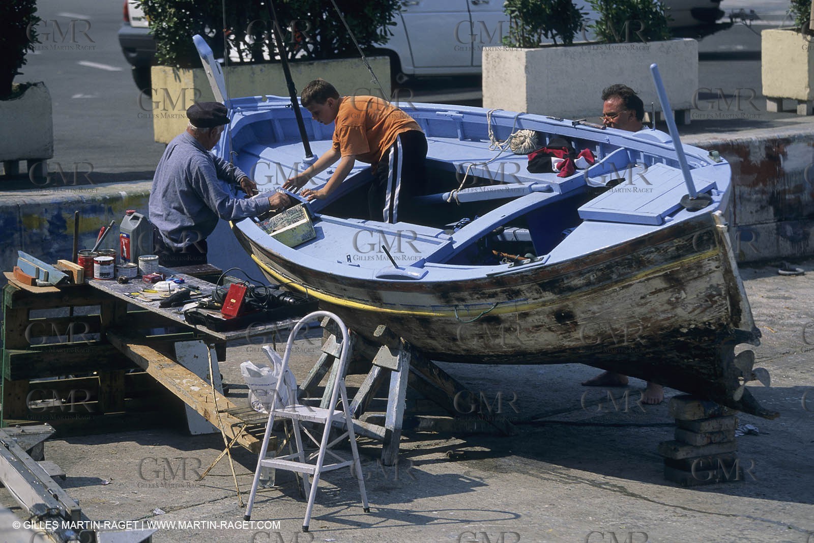 France, Provence, Pêche, barques, pointus, pêheurs, poissons
