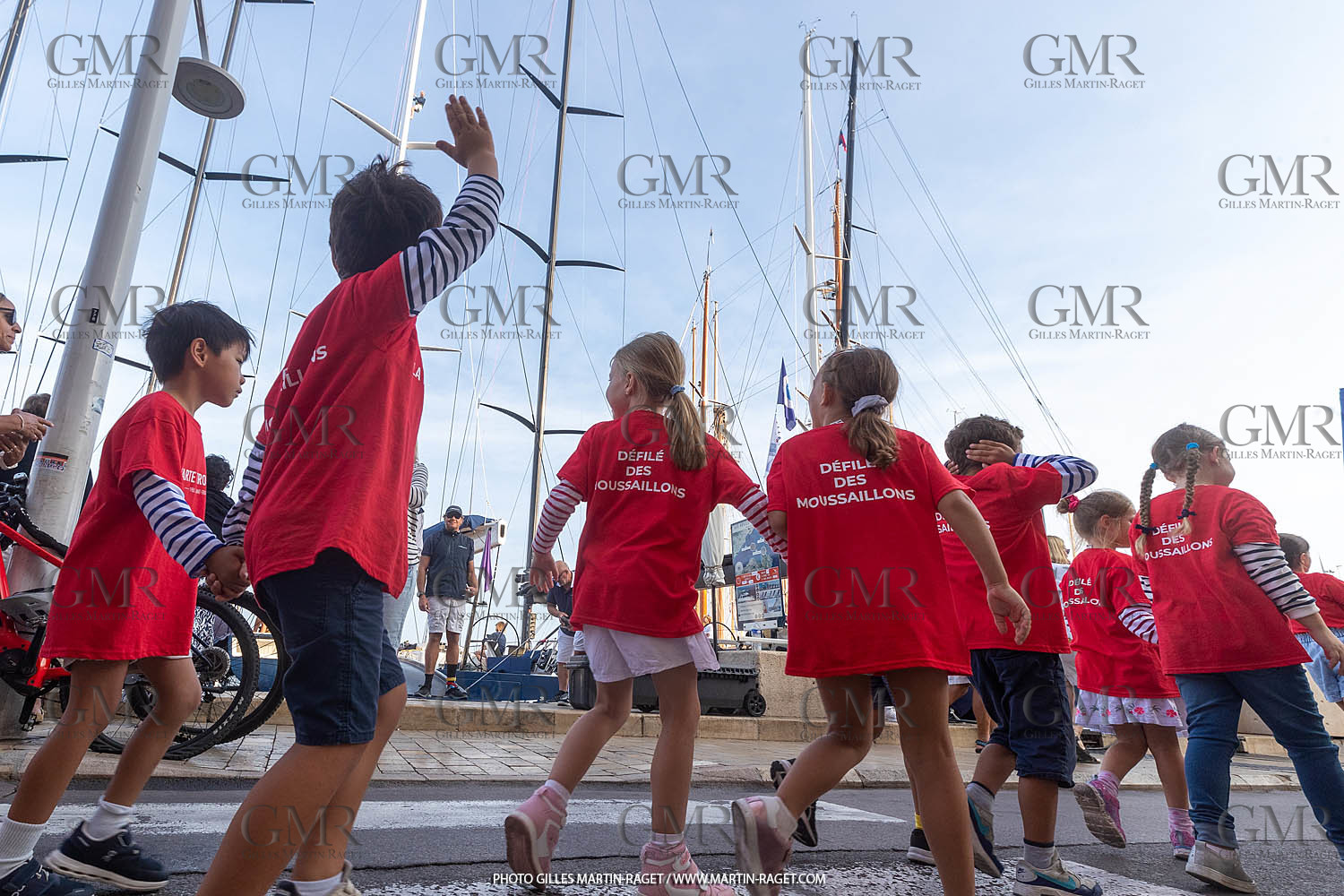 05 10 2023, Saint-Tropez (FRA,83), Les Voiles de Saint-Tropez 2023, Race Day 5, Défilé des minots de St Tropez